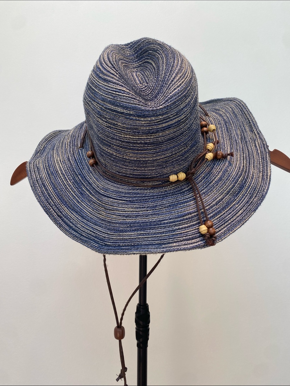 Sunday Afternoons Women's Navy Sun Hat with Beaded Chin Cord - Picture 3 of 15